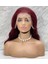 Gerçek Front Lace Tül Peruk / Dalgalı / Koyu Kızıl 70/75CM 2