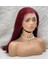 Gerçek Front Lace Tül Peruk / Dalgalı / Koyu Kızıl 70/75CM 3