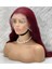 Gerçek Front Lace Tül Peruk / Dalgalı / Koyu Kızıl 70/75CM 4