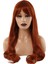 Kahküllü Uzun Dalgalı Fiber Sentetik Peruk / Bakır 2