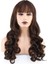 Dalgalı Perçemli Uzun Fiber Sentetik Peruk / Koyu Kahve 2