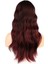 Dalgalı Perçemli Fiber Sentetik Orta Boy Peruk / Kızıl Kahve 5