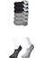 Siyah ve Gri Erkek Görünmez Çorap 6 Çift 1