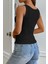 Kadın Siyah Kolsuz Kalın Askılı Uzun Crop Top Bluz & Atlet 2