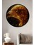 Çerçeve Görünümlü Ateş Kartalı Dekoratif Ahşap Mdf Işyeri Duvar Tablo Yuvarlak Işyeri Duvar Tablo 1