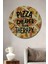 Pizza Terapi Mizahı Ahşap Mdf Dekoratif Ev/işyeri Duvar Tablo Yuvarlak Ev/işyeri Duvar Tablo 1