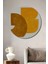 Soyut Sanat Sarı Ahşap Mdf Dekoratif Ev/işyeri Duvar Tablo Yuvarlak Ev/işyeri Duvar Tablo 1