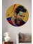 Renkli Messi Portre Dekoratif Ahşap Mdf Ev/işyeri Duvar Tablo Yuvarlak Ev/işyeri Duvar Tablo 1