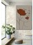 Çarpıcı Çizgisel Çiçek Yüz Ahşap Mdf Dekoratif Tablo Dikdörtgen Tablo 1