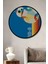 Çerçeve Görünümlü Bb-8 Retro Renkli Ahşap Mdf Dekoratif Ev Duvar Tablo Yuvarlak Ev Duvar Tablo 1