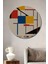 Soyut Sanat Geometrik Şekiller Dekoratif Ahşap Mdf Tablo Yuvarlak Tablo 1