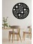 Geometrik Desenli Yuvarlak Metal Tablo | Modern Siyah Duvar Dekoru 1
