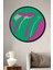 Çerçeve Görünümlü Rolling Stones Ilhamı Renkli Dekoratif Ahşap Mdf Tablo Yuvarlak Tablo 1