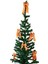 17 Adet Turuncu Yılbaşı Çam Ağaçı Fiyonk Kurdele Yeni Yıl Noel Parti Dekorasyon Süsleri 7x7,5cm 4