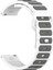 Samsung Galaxy Watch3 45MM/GALAXY Watch 46MM/GEAR S3 Classic Evrensel 22MM Çift Renkli Saat Kayışı Için Silikon Kayış - Beyaz+Gri (Yurt Dışından) 4
