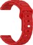 Samsung Galaxy Watch3 45MM/GALAXY Watch 46MM/GEAR S3 Classic Evrensel 22MM Saat Bandı Için Silikon Kayış - Kırmızı (Yurt Dışından) 2
