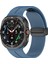 Samsung Galaxy Watch Ultra 47MM Silikon Saat Kayışı Manyetik Katlanır Tokalı Bilek Kayışı - Mavi (Yurt Dışından) 3