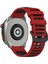 Xiaomi Watch S4 Sport/keep Watch Pilot 1/samsung Galaxy Watch3 45MM Spor Kayışı Için 22MM Silikon Saat Kayışı - Kırmızı+Siyah (Yurt Dışından) 1