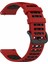 Xiaomi Watch S4 Sport/keep Watch Pilot 1/samsung Galaxy Watch3 45MM Spor Kayışı Için 22MM Silikon Saat Kayışı - Kırmızı+Siyah (Yurt Dışından) 4