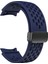 Samsung Galaxy Watch7/watch6/watch 5 Için Silikon Kayış 44MM 40MM Siyah Manyetik Tokalı Bileklik Kayışı - Gece Mavisi (Yurt Dışından) 2