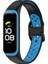 Samsung Galaxy Fit 2 SM-R220 Için Iki Renkli Yumuşak Silikon Saat Kayışı, Yedek Saat Kayışı - Siyah/mavi (Yurt Dışından) 4
