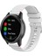 Samsung Galaxy Watch7 44MM/40MM/WATCH Fe 40MM/WATCH6 44MM/40MM Evrensel 20MM Silikon Saat Kayışı-Beyaz (Yurt Dışından) 4