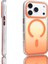 iPhone 17 Pro Kılıf M-Safe Şarj Özellikli Transparan Renk Geçişli Tkgn Toros Kapak - Turuncu 8
