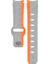 Samsung Galaxy Watch Fe 40MM/WATCH6/WATCH6 Classic/watch 5/watch 5 Pro Silikon Saat Kayışı Futbol Desenli - Gri + Turuncu (Yurt Dışından) 3