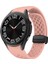 Samsung Galaxy Watch7/watch6/watch 5 Için Silikon Kayış 44MM 40MM Siyah Manyetik Tokalı Bileklik Kayışı - Pembe (Yurt Dışından) 4