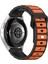 Samsung Galaxy Watch3 45MM/GALAXY Watch 46MM/GEAR S3 Classic Evrensel 22MM Çift Renkli Saat Kayışı Için Silikon Kayış - Siyah+Turuncu (Yurt Dışından) 1