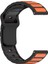 Samsung Galaxy Watch3 45MM/GALAXY Watch 46MM/GEAR S3 Classic Evrensel 22MM Çift Renkli Saat Kayışı Için Silikon Kayış - Siyah+Turuncu (Yurt Dışından) 3