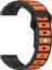 Samsung Galaxy Watch3 45MM/GALAXY Watch 46MM/GEAR S3 Classic Evrensel 22MM Çift Renkli Saat Kayışı Için Silikon Kayış - Siyah+Turuncu (Yurt Dışından) 4