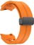Samsung Galaxy Watch Fe/7/6/5/4 Saat Kayışı Için Manyetik Katlanır Tokalı Şık Silikon Kayış - Turuncu (Yurt Dışından) 3