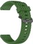 Samsung Galaxy Watch3 45MM/GALAXY Watch 46MM Saat Kayışı 22MM Silikon Saat Bandı - Ordu Yeşili (Yurt Dışından) 4