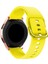 Samsung Galaxy Watch 42MM Için 20MM Silikon Saat Kayışı, Düz Renkli Ayarlanabilir Saat Bilek Bandı - Sarı (Yurt Dışından) 3