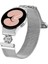 Samsung Galaxy Watch6 Classic/watch6 Milanese Saat Kordonu Çiçek Paslanmaz Çelik Kayış ve Bağlantı Parçası - Gümüş (Yurt Dışından) 3