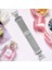 Samsung Galaxy Watch6 Classic/watch6 Milanese Saat Kordonu Çiçek Paslanmaz Çelik Kayış ve Bağlantı Parçası - Gümüş (Yurt Dışından) 5