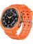 Samsung Galaxy Watch Ultra 47MM Saat Kayışı Tpu Bant ve Pc Saat Kılıfı - Turuncu (Yurt Dışından) 2