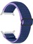 Samsung Galaxy Watch Ultra 47MM Naylon Saat Kayışı Için Gümüş Bağlantılı Ayarlanabilir Elastik Bilek Kayışı - Mor/mavi (Yurt Dışından) 1