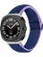 Samsung Galaxy Watch Ultra 47MM Naylon Saat Kayışı Için Gümüş Bağlantılı Ayarlanabilir Elastik Bilek Kayışı - Mor/mavi (Yurt Dışından) 2