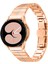 Samsung Galaxy Watch6 40MM/44MM/WATCH6 Classic 43MM/47MM Paslanmaz Çelik Kayışlı Şık Bileklik - Gül Altın + Gümüş (Yurt Dışından) 2