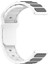 Samsung Galaxy Watch7 44MM 40MM/WATCH6 44MM 40MM/WATCH6 Classic 47MM 43MM Evrensel 20MM Çift Renkli Saat Kayışı - Beyaz+Gri Için Silikon Kayış (Yurt Dışından) 3