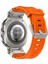 Samsung Galaxy Watch Ultra 47MM Saat Kayışı Yumuşak Tpu Ayarlanabilir Bilek Kayışı - Titanyum + Turuncu (Yurt Dışından) 1