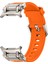 Samsung Galaxy Watch Ultra 47MM Saat Kayışı Yumuşak Tpu Ayarlanabilir Bilek Kayışı - Titanyum + Turuncu (Yurt Dışından) 2