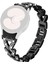 Samsung Galaxy Watch7 44MM/40MM Taşlı Dekorlu Saat Kayışı - Siyah Için Hızlı Çıkarma Bağlantılı Çinko Alaşımlı Saat Kayışı (Yurt Dışından) 1
