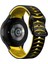 Samsung Galaxy Watch7 44MM 40MM/WATCH Fe 40MM/WATCH6 44MM 40MM Çift Renkli Saat Bandı Için Silikon Kayış - Siyah+Sarı (Yurt Dışından) 1