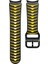 Samsung Galaxy Watch7 44MM 40MM/WATCH Fe 40MM/WATCH6 44MM 40MM Çift Renkli Saat Bandı Için Silikon Kayış - Siyah+Sarı (Yurt Dışından) 4