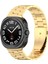 Samsung Galaxy Watch Ultra 47MM Metal Saat Kayışı Üç Boncuklu Çelik Bileklik - Altın (Yurt Dışından) 5