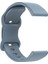 Evrensel 18 mm Düz Renkli Silikon Kayış Şeklinde Tokalı Akıllı Saat Kayışı - Kaya Mavisi (Yurt Dışından) 3