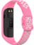Samsung Galaxy Fit 2 SM-R220 Için Iki Renkli Yumuşak Silikon Saat Kayışı, Yedek Saat Kayışı - Pembe/beyaz (Yurt Dışından) 2